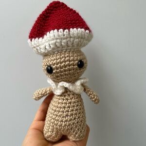 Crochet Buddy - Red, White, and Tan